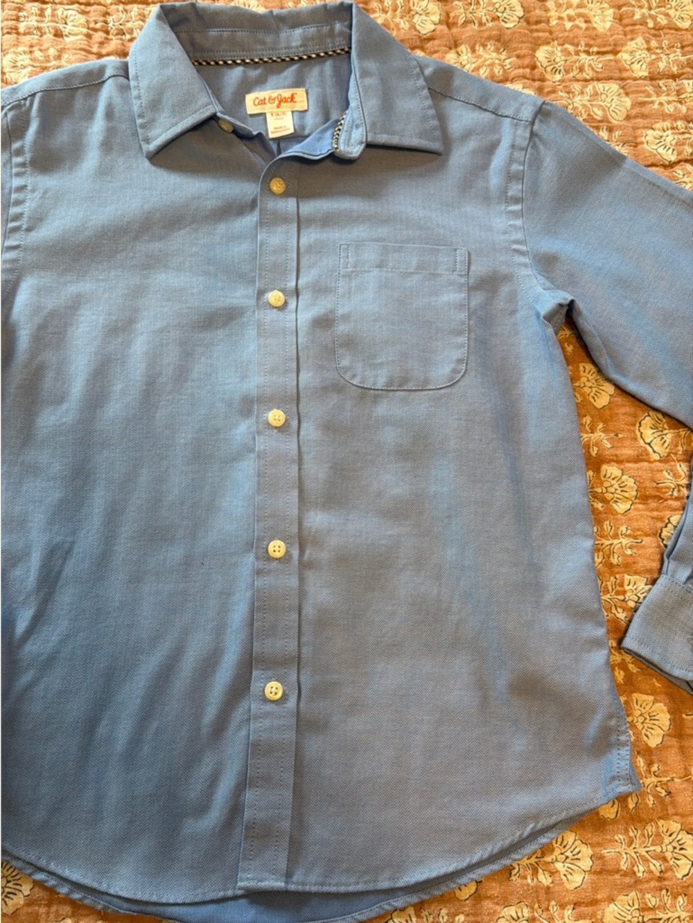 Cat & Jack Boys Light Blue Button-Down Dress Shirt